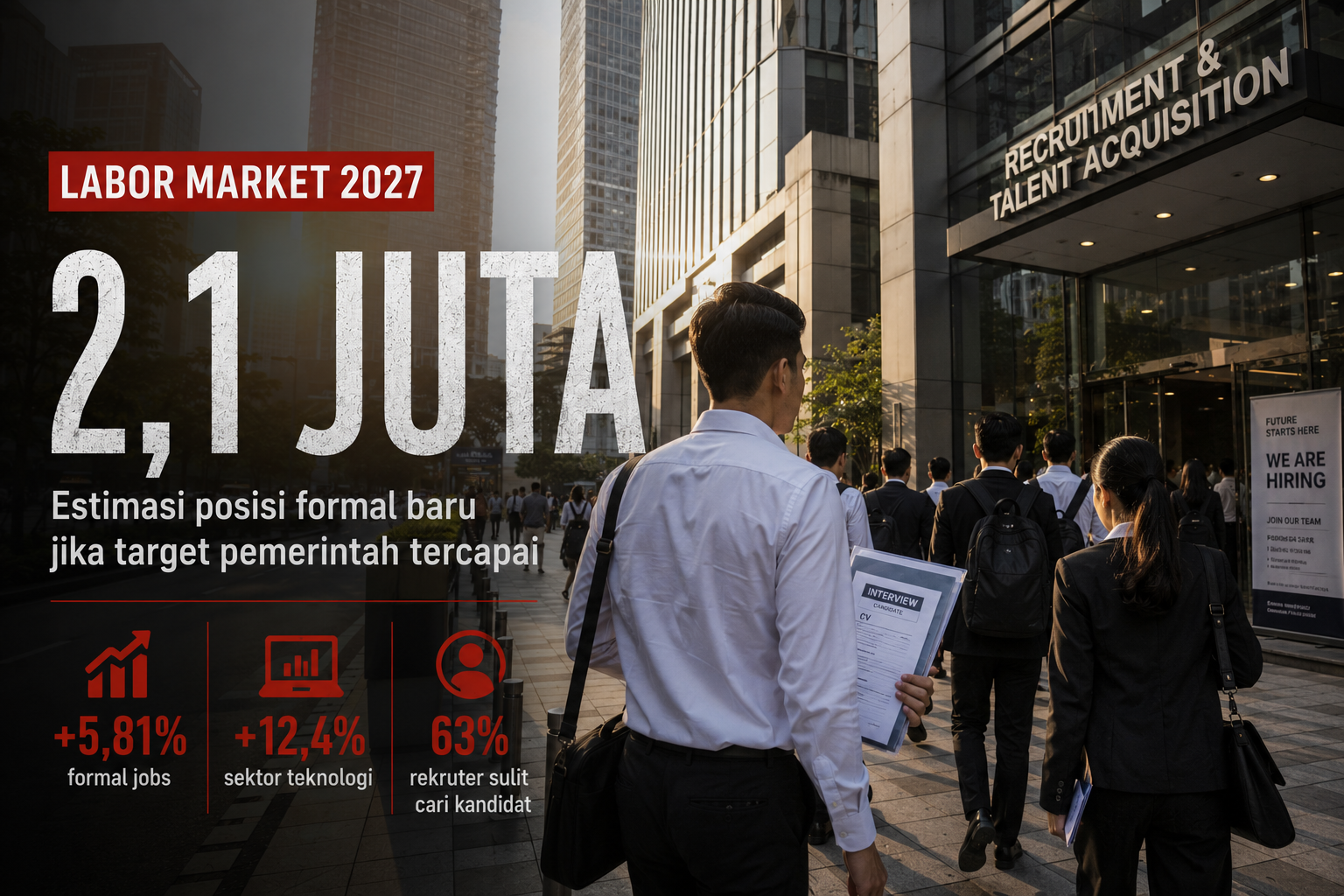 Lapangan Kerja Formal Ditarget Naik 5,81 Persen di 2027, Jangan Terlambat Persiapkan Kariermu