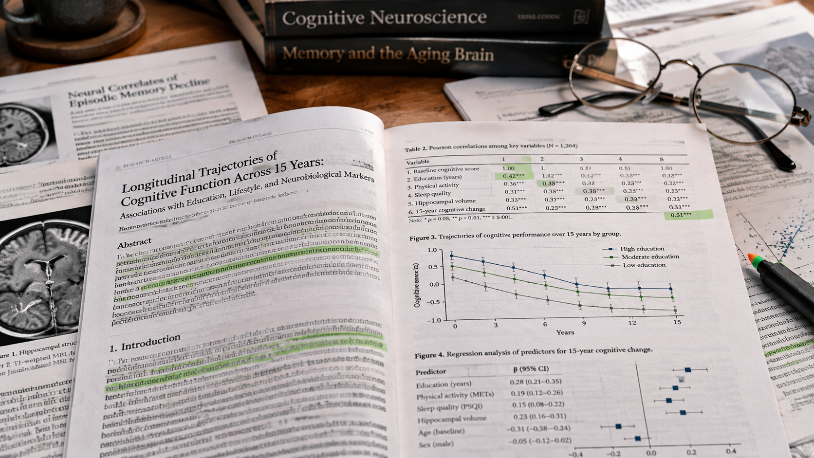 Berkas cetak laporan riset longitudinal fungsi kognitif dan kebiasaan membaca dari jurnal Frontiers in Psychology.